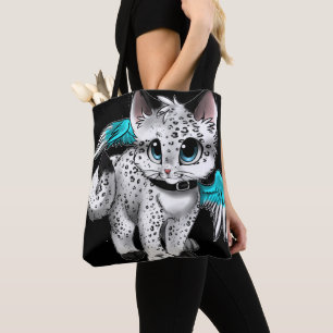 Bolso De Tela Little Personalizado Angel Cat