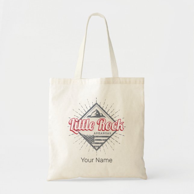 Bolso De Tela Little Rock Arkansas City Estados Unidos Diseño Es (Frente)