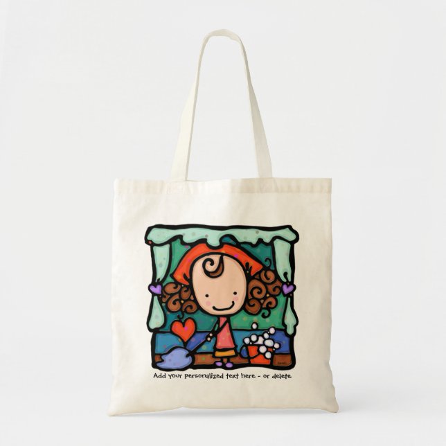 Bolso De Tela ¡LittleGirlie limpia su casa! TOTE (Frente)