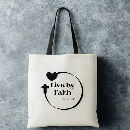 Bolso De Tela Live By Faith