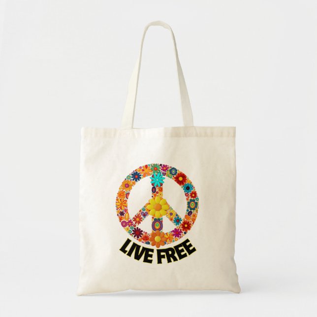 Bolso De Tela Live Free.w (Frente)