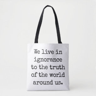 Bolso De Tela Live In Ignorance Shoulder Tote Bag