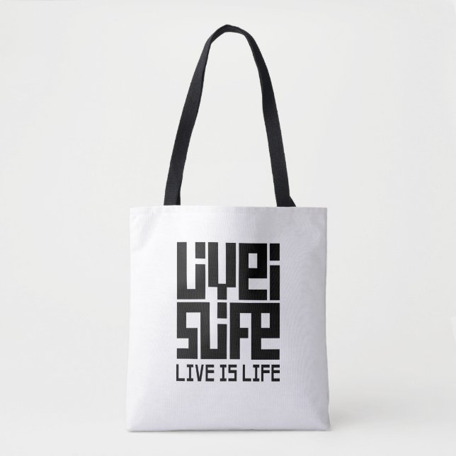 Bolso De Tela Live is life (Anverso)