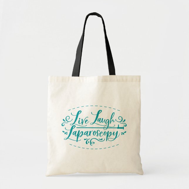 Bolso De Tela Live Laugh Laparoscopy (Frente)