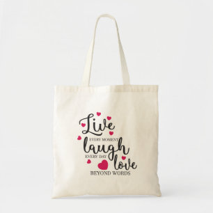 Bolso De Tela Live Laugh Love