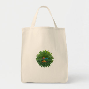 Bolso De Tela Live Lightly, Love Proeply Grocery Tote Bag