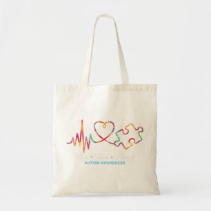 Bolso De Tela Live Love Accept Autism Awareness Times Dye Autism