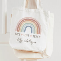 Live Love Teach Rainbow Teacher Apreciación