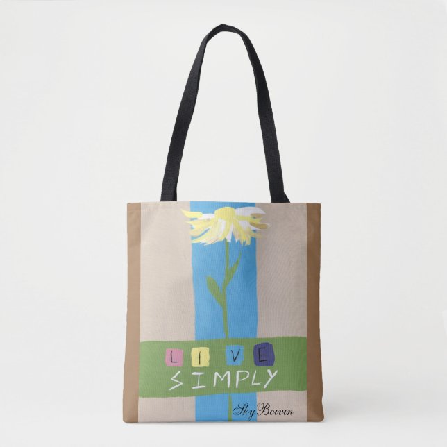 Bolso De Tela Live Simply (Anverso)