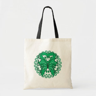 Bolso De Tela Liver Cancer Butterfly Circle of Ribbons