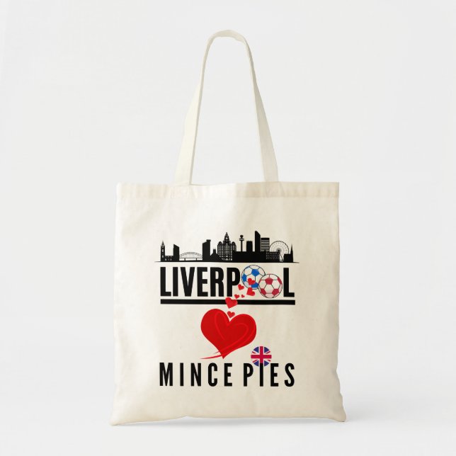 Bolso De Tela Liverpool ama a Mince Pies Cityscape (Frente)