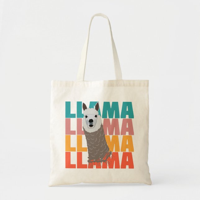 BOLSO DE TELA LLAMA. (Frente)