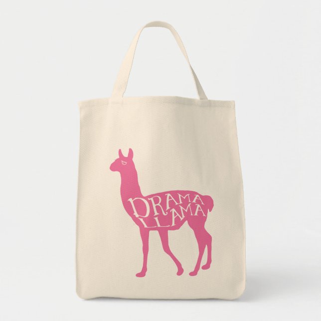 Bolso De Tela Llama a drama rosa (Frente)