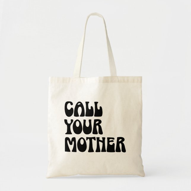 Bolso De Tela Llama a tu madre para que te cuentes un regalo div (Frente)