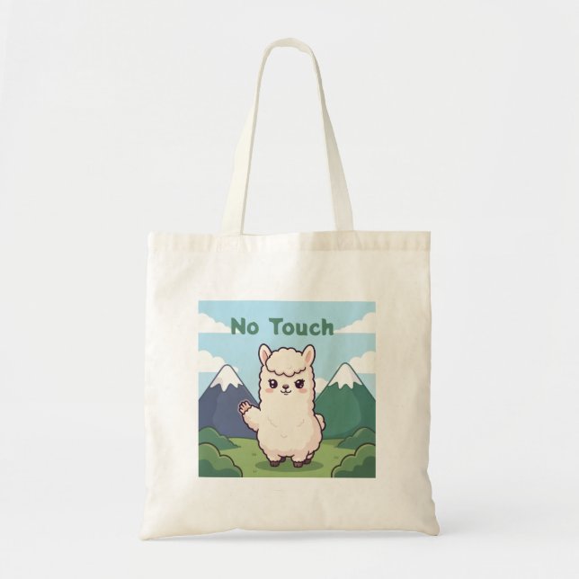 Bolso De Tela Llama Adorable  (Frente)