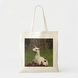 Bolso De Tela Llama blanca