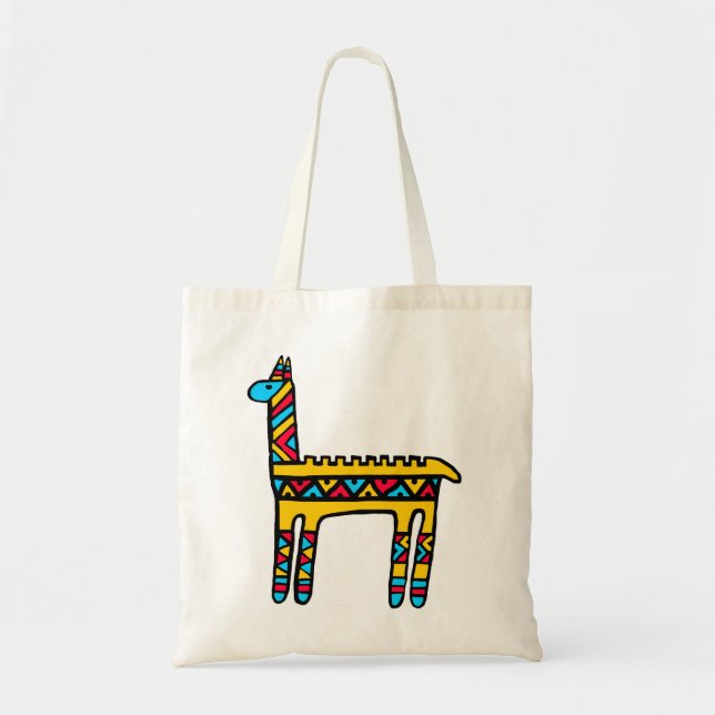 Bolso De Tela Llama-colores (Frente)