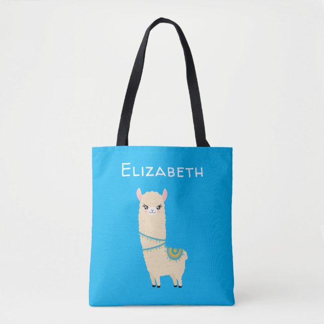 Bolso De Tela Llama personalizada (Anverso)