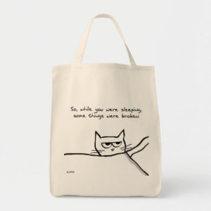 Bolso De Tela Llamada de despertar al gato - Gracioso regalo par