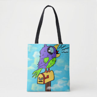 Bolso De Tela llamada de pájaro