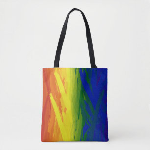 Bolso De Tela Llamas arcoiris
