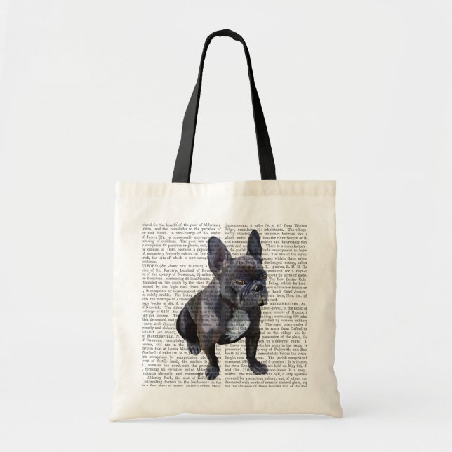 Bolso De Tela Llanura de Bulldog francesa (Frente)