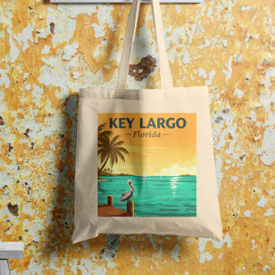 Bolso De Tela Llave vintage Largo Florida