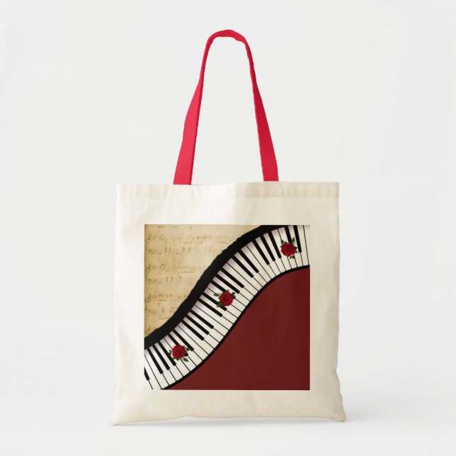 Bolso De Tela Llaves del piano del totalizador del presupuesto, (Frente)