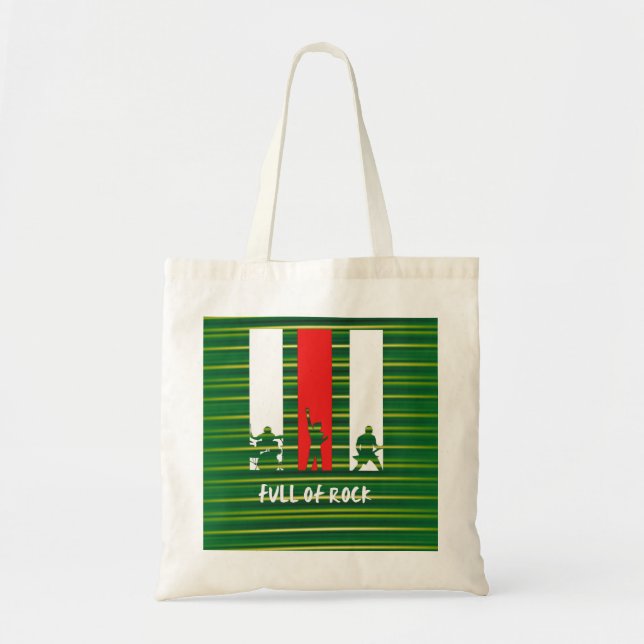 Bolso De Tela lleno de rock (Frente)