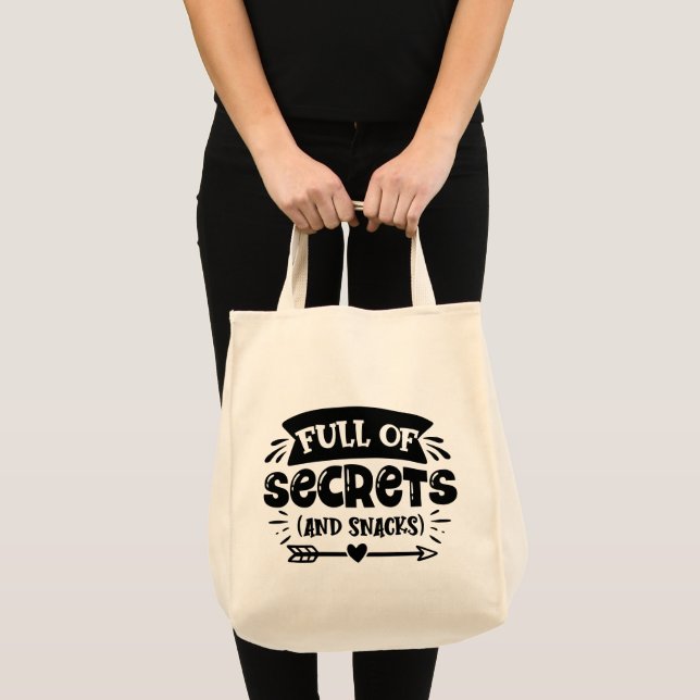 Bolso De Tela Lleno de secretos y snacks (Anverso (producto))