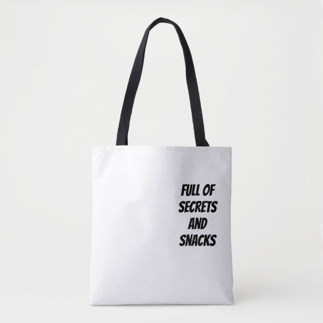 Bolso De Tela Llenos de secretos y bocadillos (Anverso)