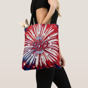 Bolso De Tela Lleva el 250 cumpleaños de América 1776-2026 Rojo,