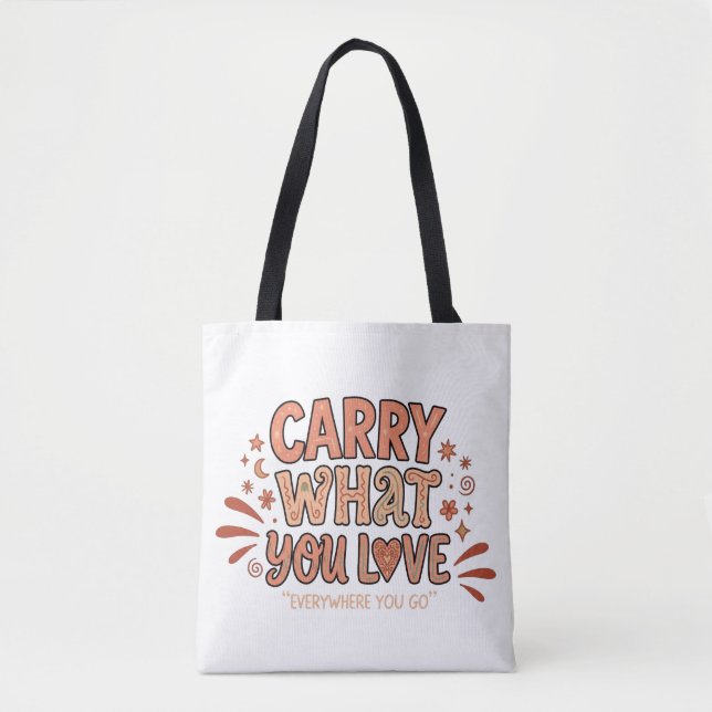 Bolso De Tela Lleva Lo Que Amas (Anverso)