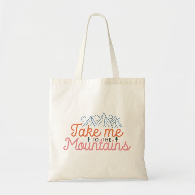Bolso De Tela Llévame A Las Montañas (Frente)