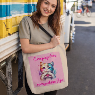 Bolso De Tela Llevando el amor a donde quiera que vaya, tórax