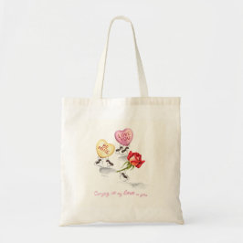 Bolso De Tela Llevando todo mi amor a ti