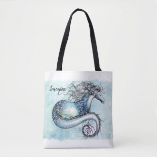 Bolso De Tela llevar todo el tote Aquarius WaterHorse
