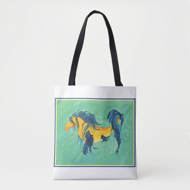 Bolso De Tela llevar todo el tote Mestengo WaterHorse (Anverso)