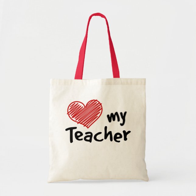 Bolso De Tela Llevar un amor a mi profesor (Frente)