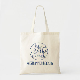 Bolso De Tela Lléveme a la playa Westhampton, tote de Nueva York