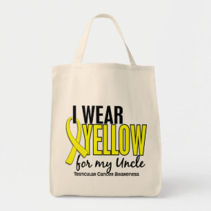 Bolso De Tela Llevo al tío amarillo 10 cáncer testicular