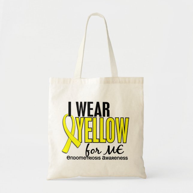 Bolso De Tela Llevo el amarillo para mí la endometriosis 10 (Frente)