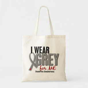 Bolso De Tela Llevo el gris para MÍ la diabetes 10