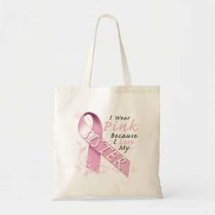 Bolso De Tela Llevo rosado porque amo a mi hermana