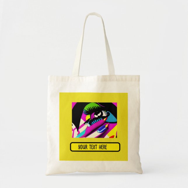 Bolso De Tela llorando por ti pshycodelic editable (Frente)