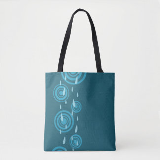 Bolso De Tela Lluvia azul