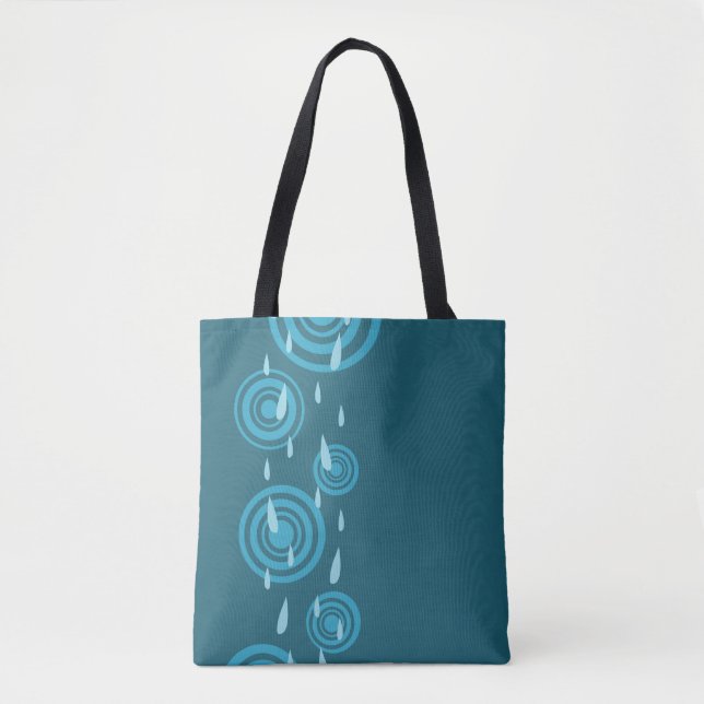 Bolso De Tela Lluvia azul (Anverso)