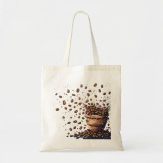 Bolso De Tela Lluvia de Granos de Café