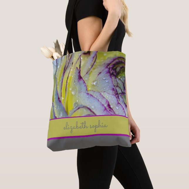 Bolso De Tela Lluvia y Rosa (Detalle)