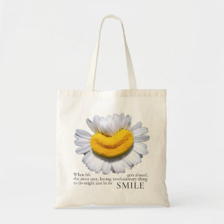 Bolso De Tela "... lo más cuerdo que se puede hacer es SONREÍR"